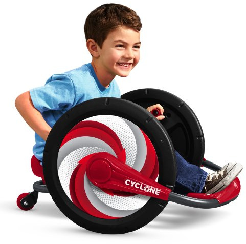 Radio Flyer Cyclone, For Ages 3-7, Arm-Powered Ride On, 16 Wheels, 360-degree Spins, Forward/Reverse Action, Ergonomic Seat & Frame, Comfort Hand Grips, Solid Steel, 69 lb Capacity, Kids Ride On Toys