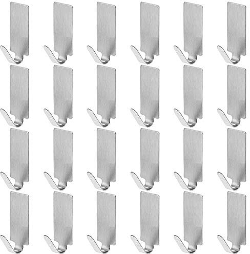 faburo 24pc Crochet adhésif Crochet en Inox