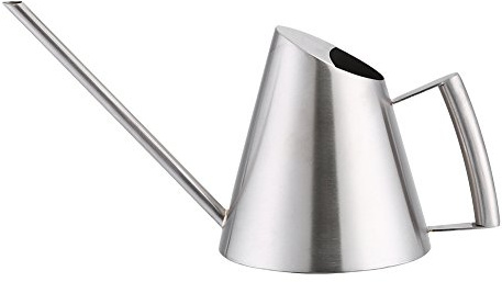 Edelstahl Gießkanne Moderne Stil Bewässerungstopf 900ml mit langem Mund gebürstetem Garten Pflanzen für Hausgarten Pflanzen