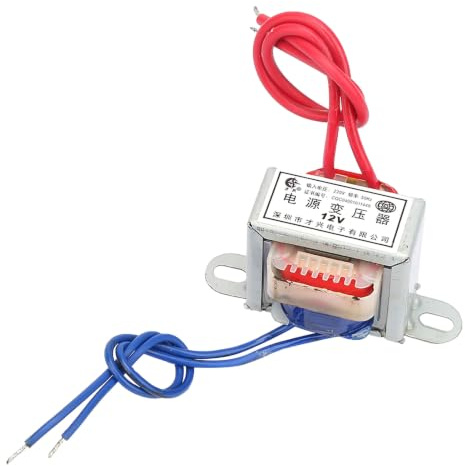 Power Transformer 220V to 12V AC Step Down Converter, 2W 50Hz Single Output Voltage Transformer for Power Supply Units