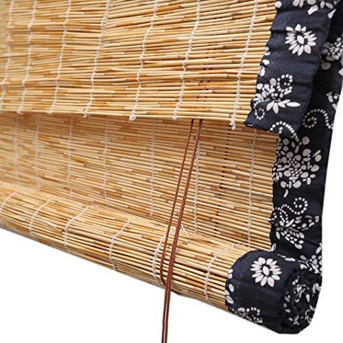 SYTH Tenda a Rullo-Tapparella Carrucola bambù,Tapparelle Avvolgibili con Filtraggio della Luce con Mantovana per Giardino, Patio, Galleria, Decorazione di Mobili per Interni per Esterni
