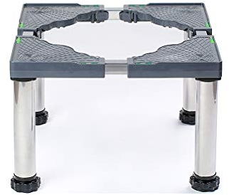 MiSMiAO Mini support pour réfrigérateur avec socle pour lave-vaisselle Hauteur 29-32 cm Armoire de désinfection Pied de machine Base de climatisation Support réglable 45-70 cm 4 pieds