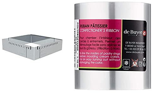 DE BUYER -3013.16 -cadre inox extensible 16x16x5 jusque 30x30x5 & 42026 -rouleau de 10m de polypropylene h:6cm