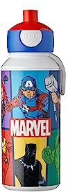 Mepal - Drinking Bottle Pop-Up Campus - Drinking Bottle - Leak Proof Drink Bottle For School - BPA-Free & Dishwasher Safe - 400 ml - Avengers