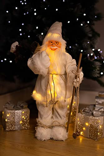 Marco Paul 60cm Traditional Nutcracker Teddy Bear - Luxury Christmas Decorations Festive Figure Nutcracker Ornaments For Christmas Large Wooden Nutcracker