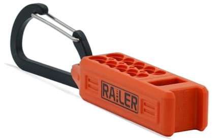 Screwdriver Magnetizer Bit Holder Organiser - Railer 10-Hole Magnetiser/Demagnetizer Bit Organiser Holder with Carabiner