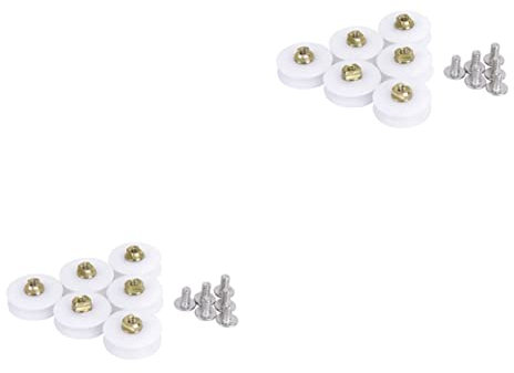 Hoement Lot De 2 Pièces De Rechange Pour Portes De Diamètre De Roue De 22 5 Mm En Acier Inoxydable Faciles À Installer Pour Portes En Verre 6 Pièces X 2