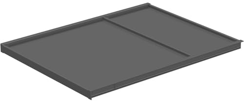 NINKA 5280.43 90680 KB 400 mm, Lid Plate for Waste Bin Eins2vier and eins2fünf, KS 18/19 mm, Plastic Dark Grey, Silver