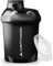 AMITYUNION Protein Shaker 400 ml mit Sieb Eiweiß Shaker – Kleiner Protein Shaker auslaufsicher - BPA frei, Mit Skala für cremige Whey Proteinpulver Shakes, BCAA Konzentrate in Schwarz