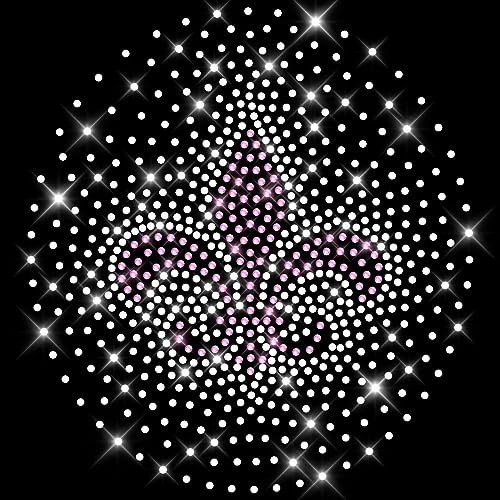 Glitzerdeals Bügelbilder Karneval Strass funkelnde französische Lilie Umriss gefüllt Aufbügler für Textilien Lilie Bügelmotiv französische Lilie Fasching Patch zum Aufbügeln Lilie Heraldik