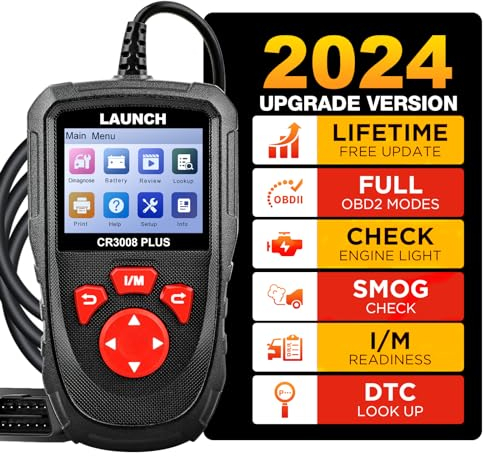 LAUNCH CR3008 Plus obd2 Diagnosegerät OBD2-Scanner, EIN-Schlüssel I/M,Lebenslanges Aktualisierung Code Leser, Verbesserte Siehe Motorcode-Leser OBDII Auto Scan Tool für alle Fahrzeuge nach 2002