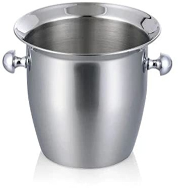 LIDDFAFA Hochwertiger 2L/5L Edelstahl-Eiskübel für Weinkühler, verdickter Sektkühler, Eiskübel für Hotelbars, verdickter Sektkühler/a/5L