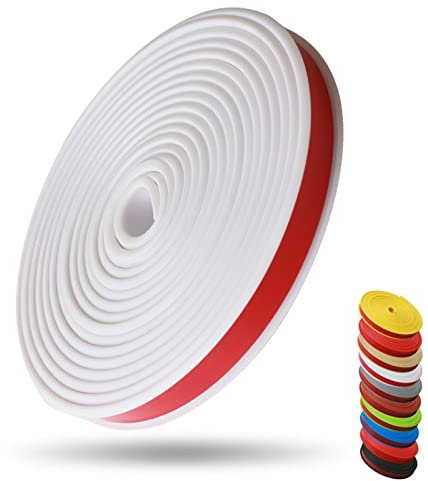 1m Kantenumleimer Selbstklebend Kantenschutz Umleimer Furnierklebeband Kein Aufbügeln, U-Form TPE Möbelkantenband, selbstsichernde Furnier-Randschiene(White,40mm)
