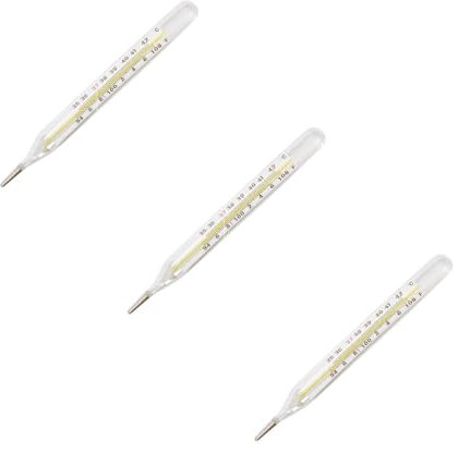 3Pcs Klassisches Traditionelles Thermometer Glasthermometer PräZisionsthermometer Streifen Fensterthermometer Aussen,35-42 Grad Celsius mit Fahrenheit-Skala,Fünf-Minuten-Messungen (12pcs+1)