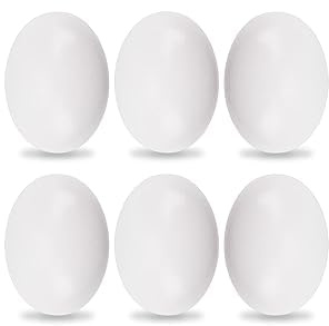 BTSD-home Holzeier Hühner Zubehör Bruteier Hühner Ostereier Zum Aufhängen Holz Pack of 6
