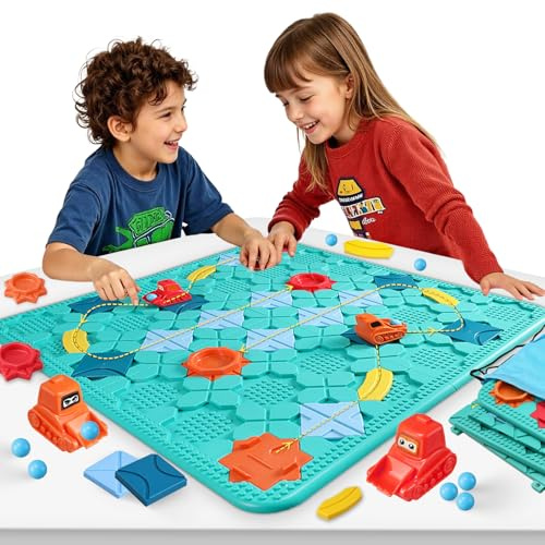 YAEGIMHT Logischer Straßenbauer, 57x57 cm STEM Brettspiele Logischer Straßenbauer Puzzle-Brettspiel für Kinder Level 206 Herausforderung Montessori Spielzeug Geschenk für Jungen Mädchen