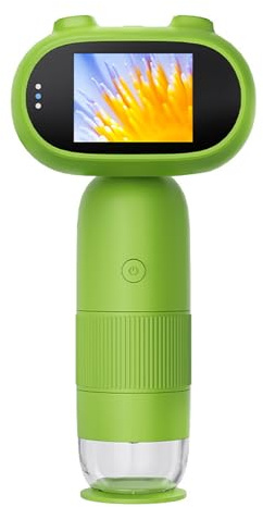 YIXANNX Childrens High-definition Digital Microscope For Young Scientists ABS Childrens Education Handheld Electron Microscope