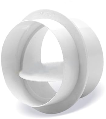 Clapet anti-retour pour conduit d'air, clapet anti-retour, matériau ABS, déflecteur de conduit d'air unidirectionnel pour sèche-linge et ventilateurs d'extraction blanc 125mm