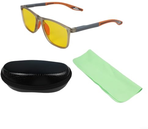 Brille für Nachtfahrten mit weichen Nasenpolstern bequeme Passform für längeren Gebrauch (Orange)
