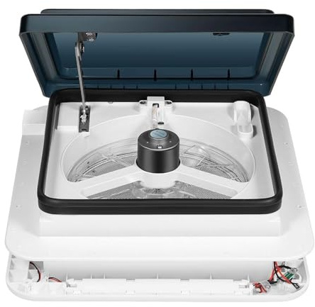 CUTANGELAR Lanterneau De Toit, Système D'éclairage Led 4 Lumières. Lanterneau Universel Pour RV Combine Ventilation Et Éclairage. Pour Motorhomes Et Caravanes Nécessitant
