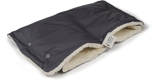 GRÜNSPECHT Kinderwagen-Muff, Handwärmer aus 100% Bio-Baumwolle, wasserdicht, universell passend mit Druckknöpfen (382-V2)
