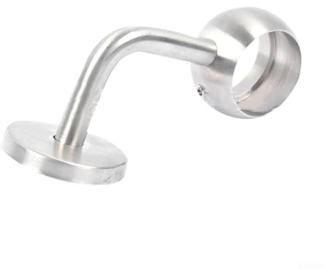 Drivstraw Supports de tige de placard en acier inoxydable à 90 degrés avec tube rond et revêtement à vis pour une installation propre et moderne (38 mm)