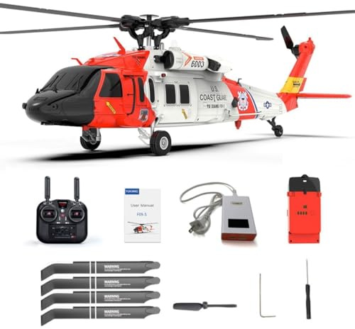 WANENGEDIY UH60-Black-Hawk RC Helikopter für Erwachsene, YUXIANG F09-S 2.4G 6CH Bürstenlos 3D Shunt Outdoor Groß Ferngesteuert Hubschrauber, RC-Flugzeuge für Anfänger