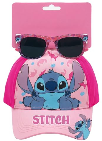 Clondo Set Cappello con Visiera e Occhiali da Sole per Bambini (3-8 Anni) | Kit Estivo Personaggi Ufficiali | Berretto 100% Cotone e Occhiali Protezione UV | Idea Regalo