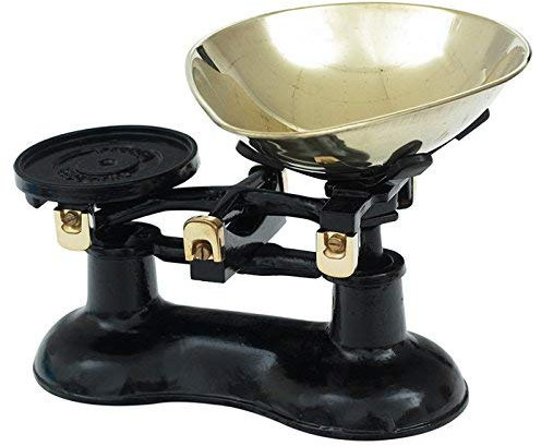 Antique Black with Brass Scoop Kitchen Scale