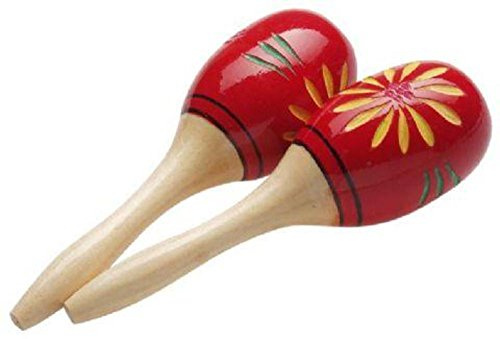 STAGG Holz Maracas, oval, 26cm, rot