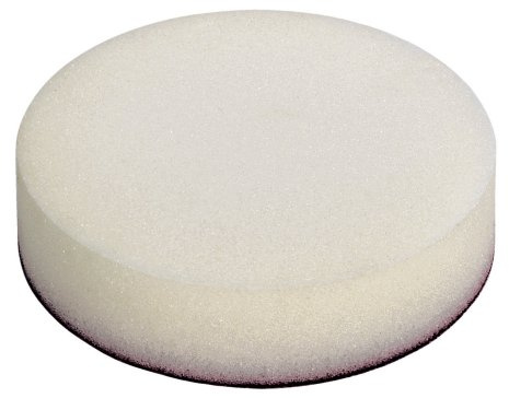 wolfcraft Haft-Polierschwamm, Ø 125 mm I 5876000 I zum Auftragen von Polituren und Wachsen I für Blech, NE-Metall, Edelstahl (INOX), Holz, Karosserie