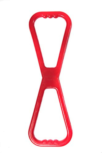 Happy Pet Rubber Tug O War Dog Toy in Red Strong Fun Interactive Chewing Outdoor Playing Catch Fetch Lightweight Tugging Pulling for All Breeds 16.5