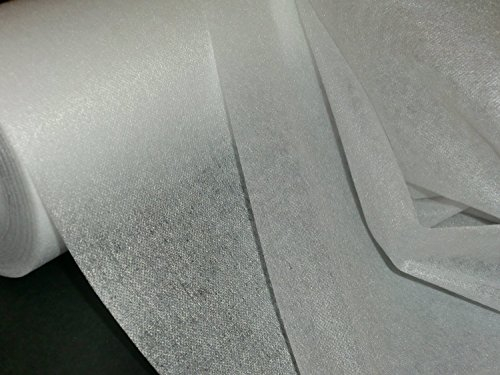 3 lfm. Bügelvlieseline in weiß, 45 g/m², 90 cm breit, doppelseitig aufbügelbar, für leichte bis mittelschwere Stoffe, doppelseitig haftend, Vlieseline, Bügelvlies