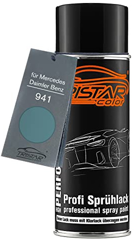 TRISTARcolor Autolack Spraydose für Mercedes/Daimler Benz 941 Azul Aragonito Metallic Basislack Sprühdose 400ml