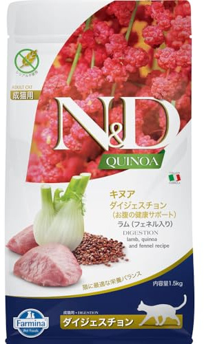 Farmina N&D, Quinoa Digestion Lamb Quinoa Fennel and Mint Recipe Dry Cat Food, 3.3lb