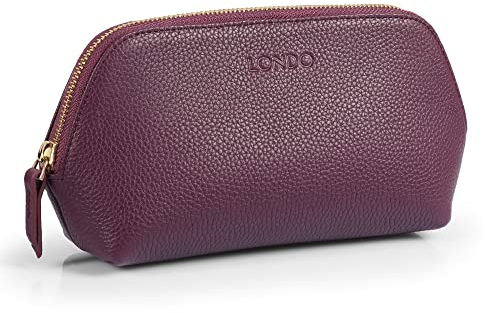 Londo Echtleder Kosmetiktasche, Schminktasche, Make up Tasche für Damen, Mädchen - Sonderfach mit Reisverschluss