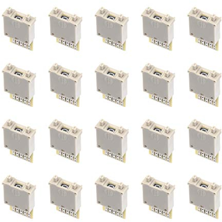 sourcing map DIP Switch BCD Code Thumb Wheel Switch KM2 0-9 Digital Cream Color 30 x 18 x 8 mm 20 Pcs