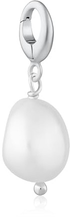 Lily Charmed - 925 Sterling Silver Baroque Pearl Charm or 18ct Gold Plated Clip on Pearl Charm for Bracelet or Pendant Necklace