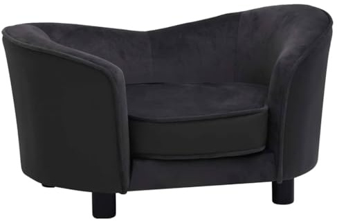 vidaXL Hundsoffa svart 69x49x40 cm plysch och konstläder