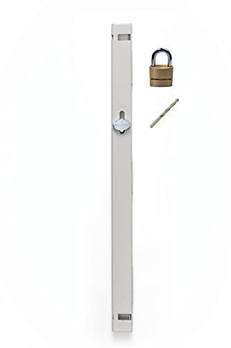 Guardianite File Cabinet Locking Bar. Fits 2 Drawer File Cabinets. Includes Padlock and Cobalt Drill Bit. (Beige)