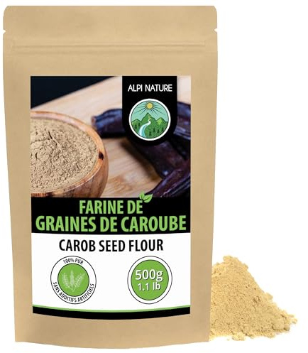 Alpi Nature Johannesbröd Kärnpulver 500g, Carob Kärnpulver, Johannesbrödkärnmjöl, Carob Pulver