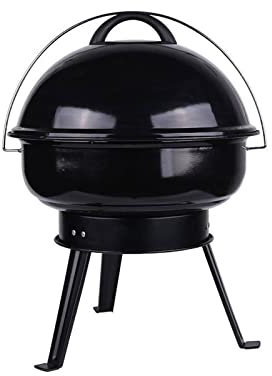 LCRACK BBQ-Grill, Vermenschlichen tragbar Falten Multifunktions Grill Draussen Runden Stark Holzkohle Grillfeuer (Farbe : B)