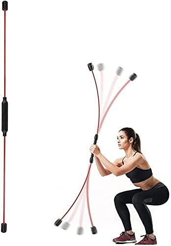 Fitness Schwingstab Pilates Yoga Stange Tremor Bar vibrierende Fitness-Stange Elastische Fitnessstange Multifunktionale Sport Tremor Fitness Elastisches Training Fettverbrennung Fettabweisungsstange K