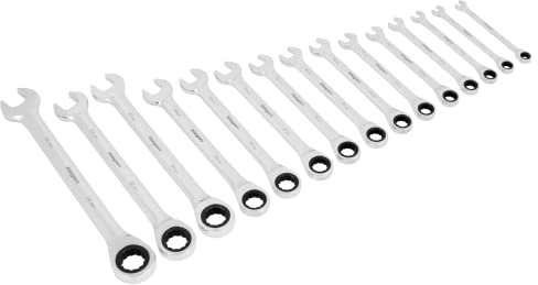 Sealey 15pc Combination Ratchet Spanner Set S01247