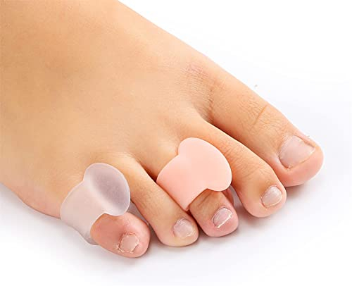 feifanshop Separadores de dedos de gel, 4 unidades Pinky, separadores de dedos para corrección de juanetes, juanetes, juanetes, callos y ampollas