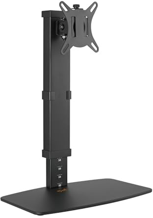 myWall HL 55 L Monitor Ständer Tischständer Halterung für Bildschirme 17 Zoll - 32 Zoll (43-81 cm), bis 8 kg, Höheneinstellung in 10 Stufen, schwenkbar, neigbar, VESA: 75/100, schwarz