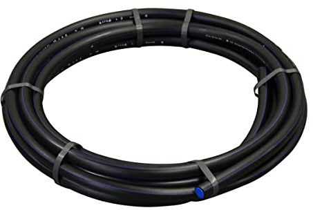Jardibric - Tuyau Polyéthylène Eau Potable Ø 25 mm - 10 m - 16 Bars - Couronne PEHD Filet Bleu