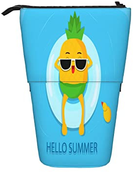 Teleskopisch Mäppchen Lustige Ananas Mit Rettungsring Etui Stifte Multifunktions Aufbewahrung Bleistift Tasche Langlebig Stehen Bleistifthalter Für High School College Mädchen