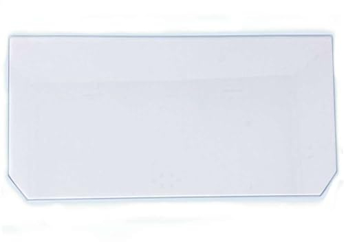 Glas Revolution Kühlschrank Einlegeboden - Klarglas 4 mm – Glasplatte, 2 abgeschrägte Ecken, alle Maße lieferbar (89,96 EUR/qm) - 585 mm x 300 mm