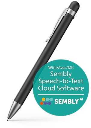 Philips DVT1600 VoiceTracer, Audiorecorder-Stift, 32GB, inkl. Sembly AI-Testlizenz: Transkription & KI-Zusammenfassungen